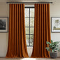 StangH Burnt Orange Thermal Insulated Curtains 90 inches Long Luxury Soft Velvet Room Darkening Window Drapes Holiday Halloween Decoration for Living Room, W62 x L90, 2 Panels