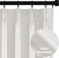 Topfinel 100 Inch Long Black Out Custom Drapery Panels, Double Pinch Pleated Window Coverings, Kids Summber Boho Farmhouse Heat Blocking Sound Block Back Tab Curtains for Patio Sunroom Bay Window