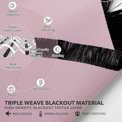 Deconovo Blackout Curtains, Thermal Insulated, W52 x L95 2 Panels, Back Tab, Machine Washable, Room-Darkening Drapes for Bedroom/Living Room Lavender