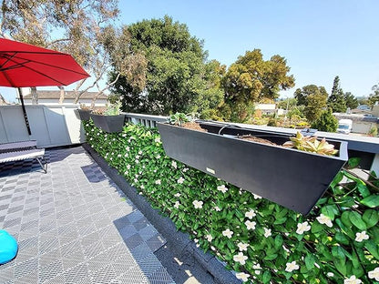 Expandable Fence Privacy Screen for Balcony Patio Outdoor,Decorative Faux Ivy Fencing Panel,Artificial Hedges (Single Sided Leaves) (1, White Flowers)