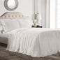 Lush Decor Ruffle Skirt Bedspread Set - 3-Piece Luxurious Farmhouse Bedding - Elegant Ruffle Detail - Timeless Style - Soft Lightweight Sheets - Queen, White