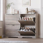 Large Shoe Cabinet for Entryway, Shoe Rack Cabinet with 4 Flip Drawer and Adjustable Shelves for Small Apartment, Foyer