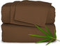 Pure Bamboo King Sheets, Genuine 100% Organic Viscose Derived from Bamboo Bed Sheet Set, Luxuriously Soft & Cooling, Double Stitching, 2 Year Quality Promise (King, Coconut Husk)