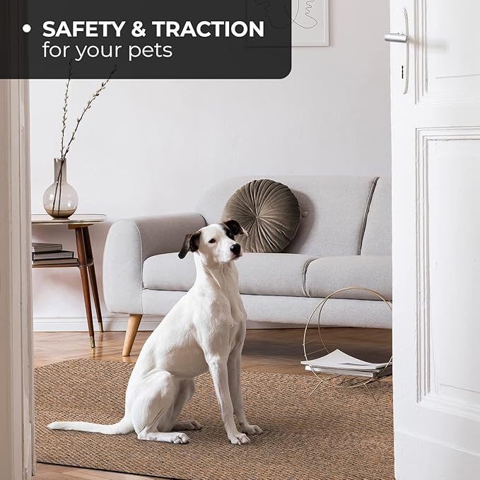 House, Home and More Skid-Resistant Carpet Indoor Area Rug Floor Mat - Black Ripple - 6 Ft X 9 Ft - Non Slip Rubber Backing, Stain Resistant, Dog Friendly, Living Room Bedroom Kitchen Entryway