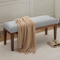 43.5'' Faux Leather Bedroom Bench, Upholstered End of Bed Bench, Padded Vintage Dining Bench, Entryway Bench with Solid Wood Legs, Kitchen, Living Room, Hallway, Grey