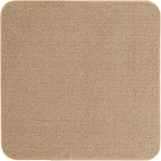 House, Home and More Skid-Resistant Carpet Indoor Area Rug Floor Mat - Pebble Beige - 3 Ft X 3 Ft - Non Slip Rubber Backing, Stain Resistant, Dog Friendly, Living Room Bedroom Kitchen Entryway