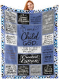 Christian Throw Blanket for Couch, Inspirational Gift for Women, Super Soft Plush Flannel Blanket, 50"x 60" Thoughts and Prayers Blankets for Bedroom Sofa Living Room Decoration
