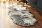 Silky Soft Faux Fur Rug, 2 ft. x 6 ft. Gray Fluffy Rug, Sheepskin Area Runner, Shaggy Carpet for Living Room, Bedroom, Kid's Room, or Nursery, Home Décor Accent, Machine Washable with Non-Slip Backing