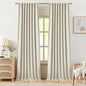 Vision Home Natural Linen Full Blackout Curtains 84 inch Length for Bedroom Living Room Darkening Soundproof Window Panels Thermal Insulated Rod Pocket Back Tab Farmhouse Drapes 56" Wx84 Lx2