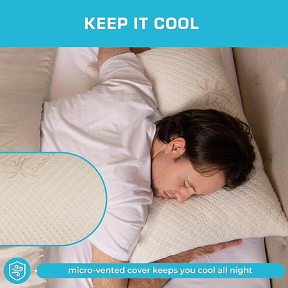 Xtreme Comforts Pillows for Sleeping - GreenGuard Gold Certified Adjustable King Memory Foam Pillow for Side, Back & Stomach Sleepers w/Removable Cooling Zipper Cover - Made in The USA
