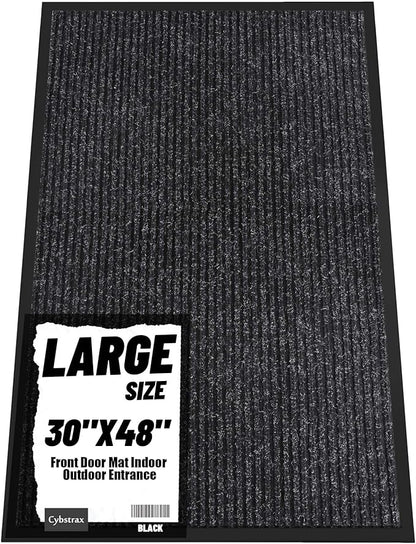 Front Door Mat Indoor Outdoor Entrance, 30" x 48" All-Season Heavy Duty Waterproof Doormat, Non-Slip Absorbent Entryway Mat, Easy to Clean, Low Profile Commercial Floor Mat for Indoor Outdoor