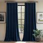 StangH 96 inches Velvet Curtains Navy Blue Blackout Noise Reducing Drapes for Home Theater Studio, Privacy Protect Window Treatment for Bedroom/Dining Room, W62 x L96, 2 Panels