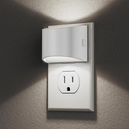 DORESshop LED Night Light[2 Pack], Night Lights Plug into Wall, 3 Level Brightness Adjustable Plug in Night Light, Dusk to Dawn Sensor Nightlights for Adults,Bedroom,Bathroom,Hallway,5000K White Cover
