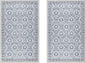 Gertmenian Indoor Boho Accent Rug - 2x4 Extra Small (2-Pack), Non Slip, Super Strong, Ideal for High Traffic Areas in Bedroom, Office, Kitchen - Esme, Blue, 24558