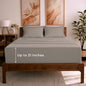 Mellanni King Sheet Set - 6-Piece Iconic Collection Bedding, (Including 4 Pillowcases), 21-Inch Extra Deep Pocket, Easy Care, Ultra Soft, Cooling Sheets, Brushed Microfiber - Tan