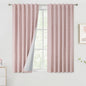 Vision Home Pink Full Blackout Curtains 63 inch for Girls Bedroom Thermal Insulated Room Darkening Window Treatment Set Rod Pocket Back Tab Modern Soundproof Pink Drapes 2 Panels 50" Wx63 L