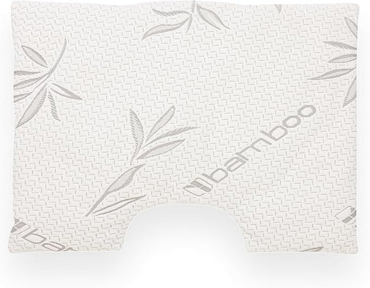 Wife Pillow - Topper, Rayon Shell/Charcoal Shredded High Density Memory Foam Filling. Adjustable for Side Sleepers by Zipper Access to Add/Remove Fill for Best Sleeping: High Denisty Support