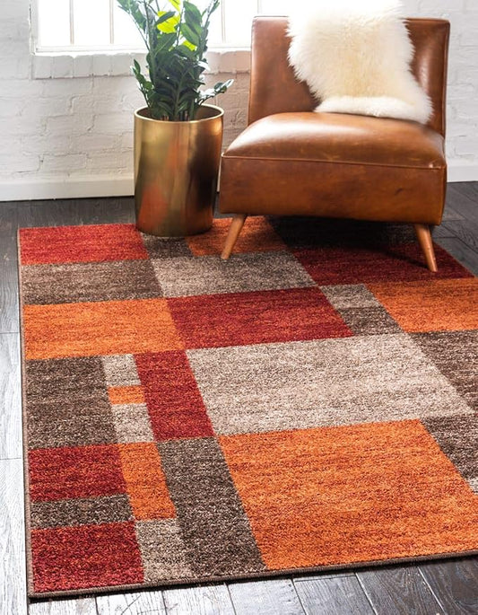 Unique Loom Autumn Collection Area Rug - Providence (2' x 3' 1" Rectangle, Multi/ Beige)
