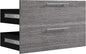 Bestar Orion 2 Drawer Set for 30W Tall Storage Shelf in White and Walnut Grey, Bedroom Organization