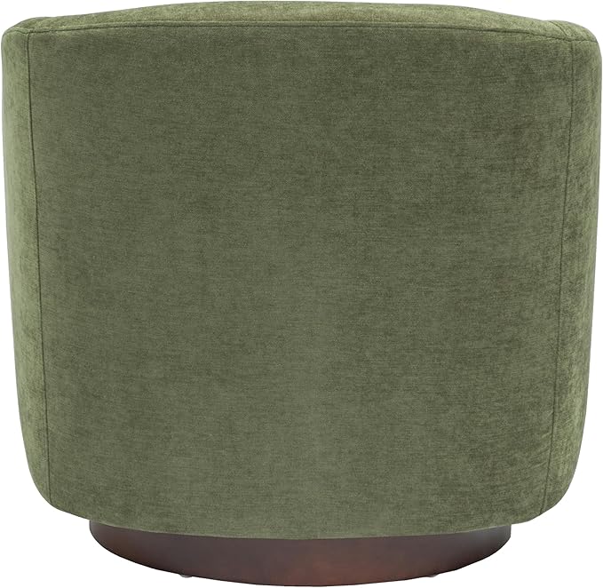 MINCETA Accent Chair,Modern Swivel Chairs for Living Room and Bedroom Reading with Wood Base,Set of 2,Fabric in Green