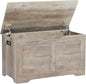 Timberer 31.5" Storage Chest, Wooden Storage Bench, Lift Top Toy Chest with 2 Safety Hinges, Large Toy Box, Entryway Shoes Bench for Living Room, Bedroom, Grey