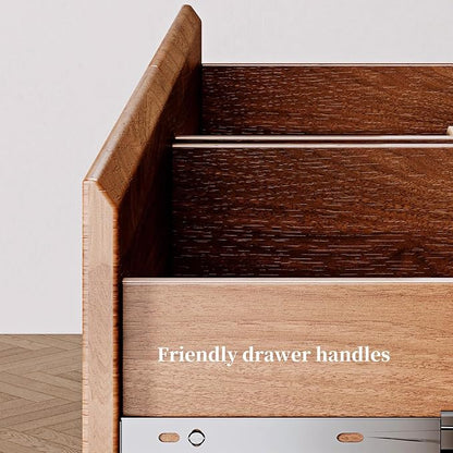 6 Drawer Dresser,47" Wide Mid Century Chest of Drawers,Wooden Bedroom Drawer Dresser with 6 Storage Drawers for Bedroom,Living Room,with Anti-Tipping Device,Dark Walnut