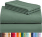 LuxClub 4 PC California King Sheet Set, Deep Pockets Wrinkle Free Cooling Bed Sheets Hotel Bedding for Women, Men, Includes 1 Fitted Sheet, 1 Flat Sheet and 2 Pillowcases-Tree Moss Green