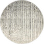 Unique Loom Del Mar Collection Area Rug - Jennifer (3' 3" Round, Gray/ Black)