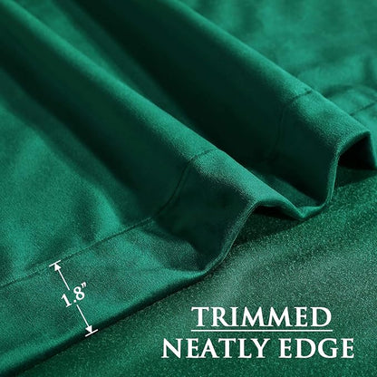 StangH Emerald Green Velvet Curtains 84 inches - Christmas Holiday Decor Plush Blackout Thermal Insulated Window Curtains Drapes for Living Room, W52 x L84, 2 Panels