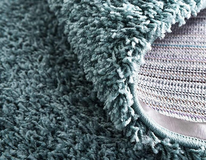 Unique Loom Solid Shag Collection Area Rug (2' 2" x 6' 7" Runner Light Slate Blue)