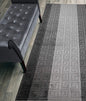 Custom Length Hallway Runner Rug,Slip Resistant,Meander Grey, 26 Inch X 17 feet, Sold and Priced Per Foot