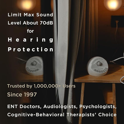 WELLCARE-Naturcare Sound Relaxation, White Noise, 7 Nature Sounds, Sleep Sound Machine, Calm Infants, for Baby, Kids, Adult. Stepless Volume, Timer, Powered by Adapter or Batteries(Both Not Incl.)