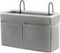 Bedside Caddy Bedside Hanging Storage Basket Bed Caddy for Headboards Bunk Dorm Rooms Crib Beds Rails Organizer (Grey)