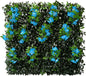 Sumery Expandable Fence Privacy Screen for Balcony Patio Outdoor,Decorative Faux Ivy Fencing Panel,Artificial Hedges (Single Sided Leaves) (1, Branches -Blue Fowers)