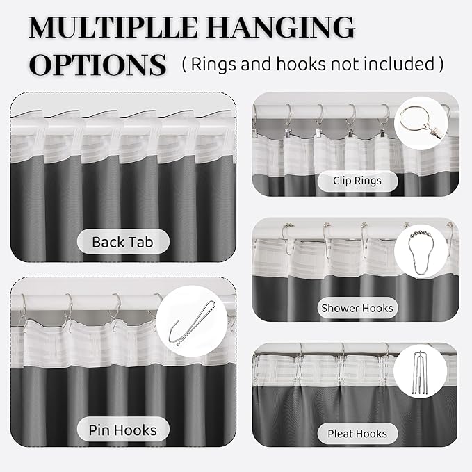 Soundproof 100% Blackout Curtains 80 inches, 3 Layers Thermal Insulated Back Tab Drapes for Door Window Nursery Divider Living Room, with Pin Hooks Grey 50x80 Inch 1 Panel