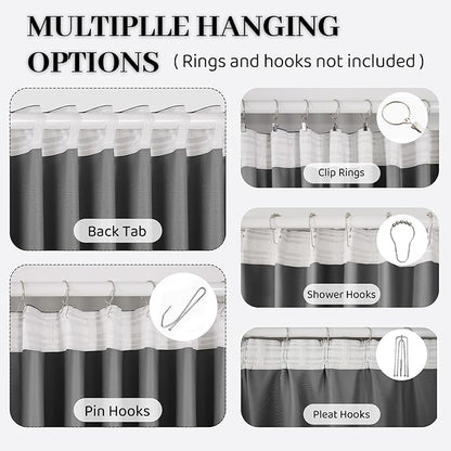 Soundproof 100% Blackout Curtains 80 inches, 3 Layers Thermal Insulated Back Tab Drapes for Door Window Nursery Divider Living Room, with Pin Hooks Grey 50x80 Inch 1 Panel