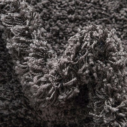Unique Loom Solid Shag Collection Area Rug (8' Octagon, Graphite Gray)