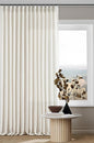 Extra Long Pinch Pleated 132 Inch Linen Curtains 2 Panels Set for High Ceiling Living Room Bedroom Memory Shaped Semi Sheer Pleat Drapes with Hooks Rings Light Filtering Natural Window Curtain 40x132
