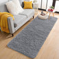OLANLY 2x6 Machine Washable Runner Rugs for Hallway, Soft Fluffy Shaggy Bedside Rugs for Bedroom, Living Room, Indoor Floor Carpet for Kids Girls Boys, Nursery Rooms, Home Decor Aesthetic, Light Grey