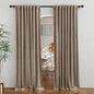 RYB Home Taupe Velvet Curtains 84 inches Length - Blackout Thermal Insulated Drapes Window Treatment Luxury Solid Decor for Kitchen Study Room, W62 x L84 inches, 2 Panels