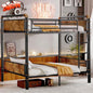 Higher Quality & Stronger Heavy Duty Metal Bunk Bed Frame Twin XL Over Twin XL Size for Adults Teens, Thickened More Stable Steel Bunkbed