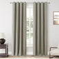 ChrisDowa 100% Blackout Sand Solid Curtains 102 Inches Long 2 Panels for Bedroom Living Room,Farmhouse Room Darkening Thermal Insulated Soundproof Grommet Top Window Treatment Drapes,52x102
