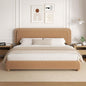 King Size Boucle Platform Bed Frame, Upholstered Cloud with Adjustable Headboard, Anti-Collision Soft Rounded Corners, No Box Spring Required, Easy Assembly, Noise Free