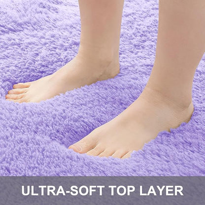 OLANLY 8x10 Machine Washable Large Area Rugs for Living Room, Bedroom, Soft Fluffy Shaggy Bedside Rug, Indoor Floor Carpet for Kids Girls and Boys, Dorms, Nursery, Home Decor Aesthetic, Light Purple