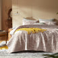 LEAONME Velvet Quilt Full/Queen Size-90''x98'', Lightweight Dusty Pink Comforter Set with 2 Pillow Shams, Soft Bedspread Coverlet Quilted Bedding Set for All Season