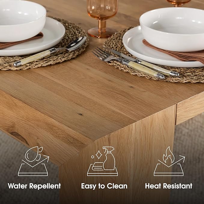 Transformer Table - Solid Wood Extendable Dining Table with 2 Benches, Seats 2-12, Extendable Table, Space-Saving Furniture, Expandable Furniture, Scandinavian Oak, Natural Finish (Table + 2 Benches)