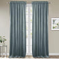 StangH Stone Blue Velvet Curtains - Elegant Thermal Insulated Drapes for Bedroom, Heavy Soft Noise Reducing Curtains, Blue Boys Room Decor, W52 x L92, 2 Panels