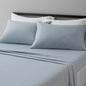 Amazon Basics Soft, Breathable Microfiber Bed Sheets, Queen Size, 4-Piece, Spa Blue Striped