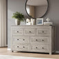 7-Drawer Dresser, Modern Wooden Storage Chest of Drawers, Dresser TV Stand, Wood Drawer Organizer with Metal Handles for Bedroom, Living Room, Hallway