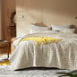 LEAONME Velvet Quilt Oversized California King-120''x120'', Lightweight Beige Velvet Comforter Set with 2 Pillow Shams, Oversized Bedspread Coverlet Quilted Bedding Set for All Season